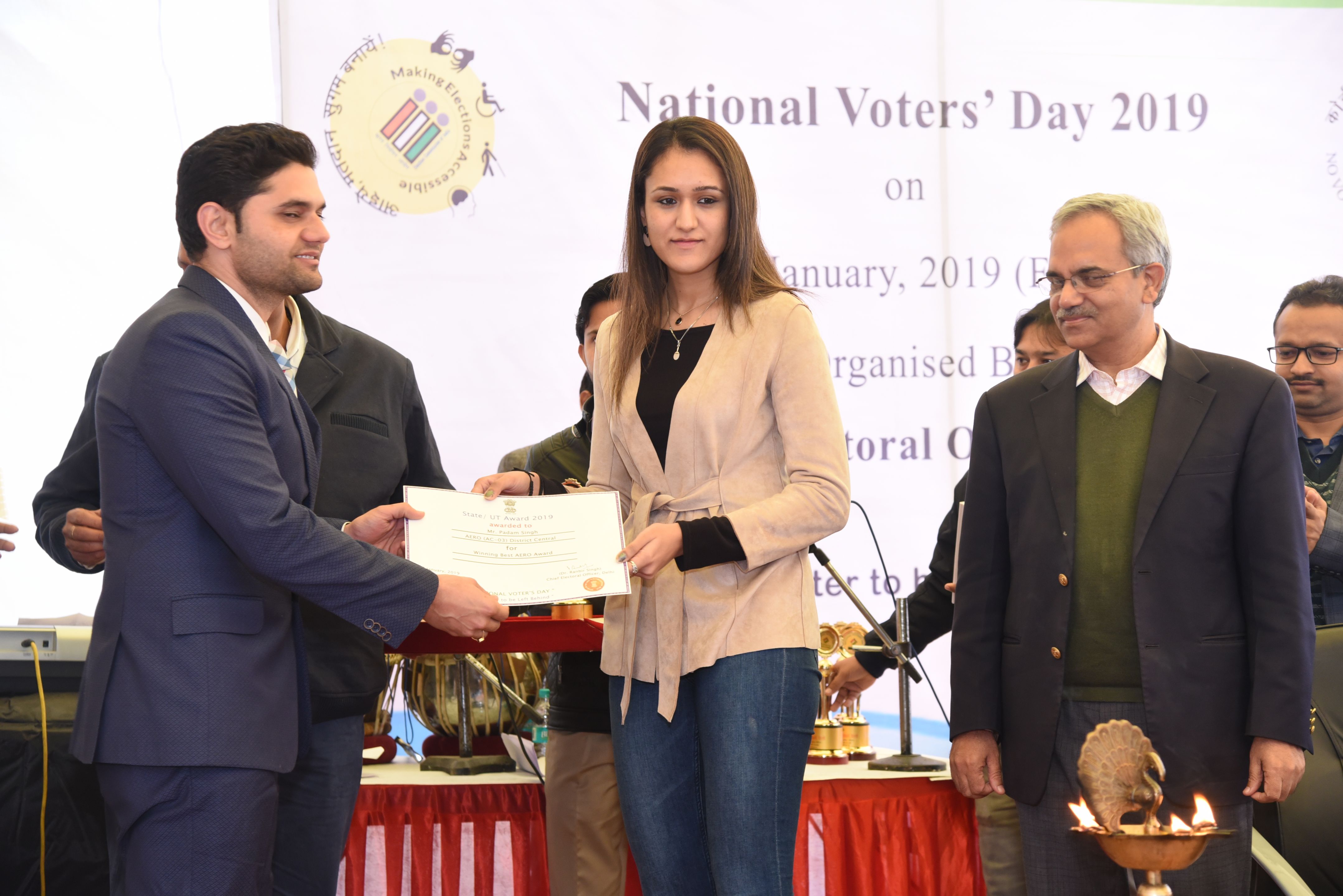Celebration of 9th National Voter's Day on 25.01.2019 at O/o CEO, Delhi.