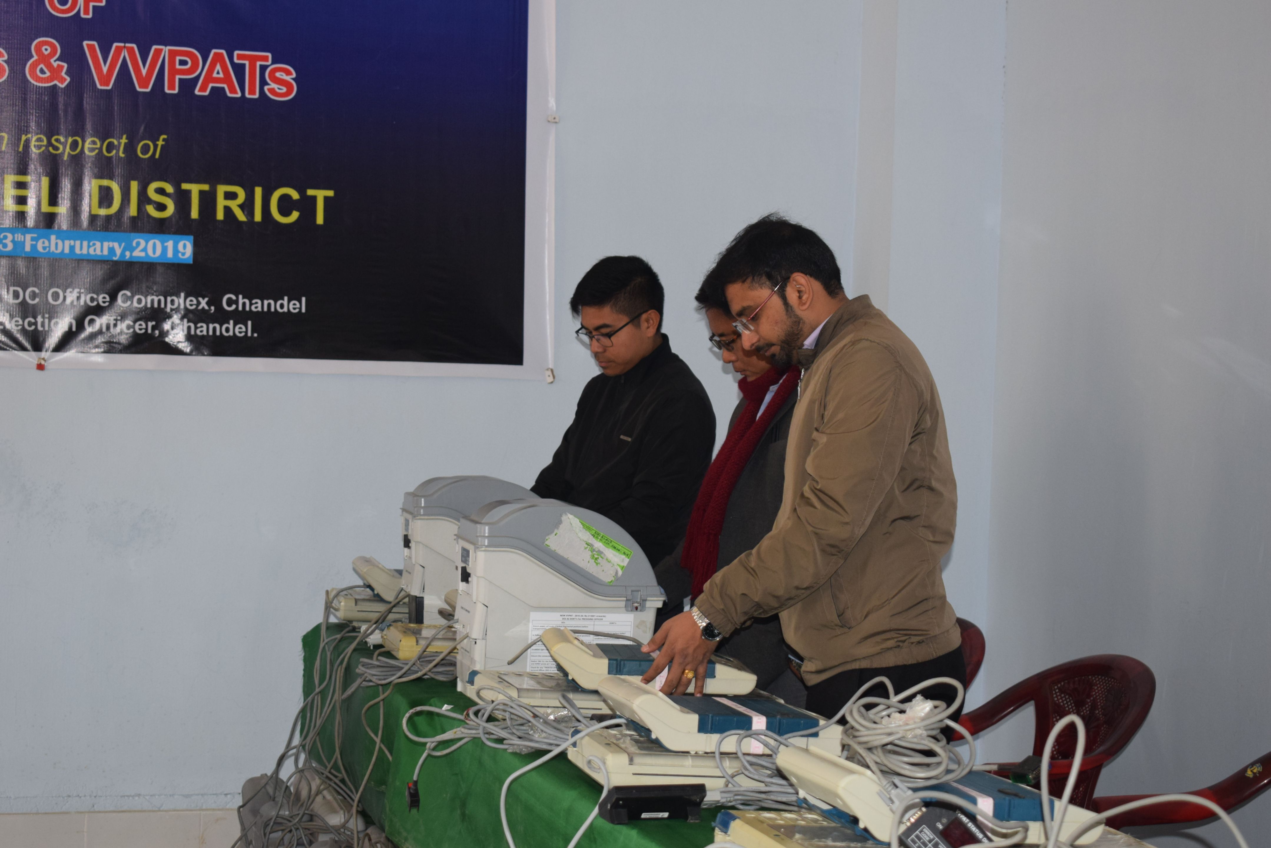 First Level Checking of EVM & VVPATs for Chandel District (5)