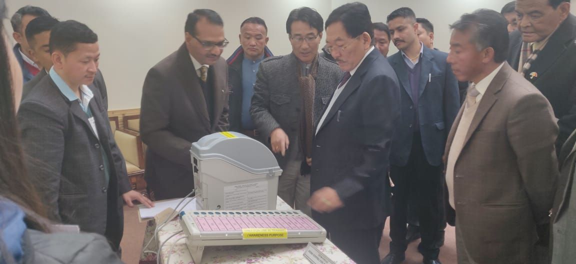 EVM & VVPAT awareness camp for the MLAs during the Assembly session in Sikkim Legislative Assembly