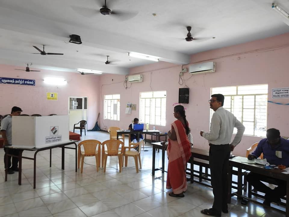 State Nodal Officer - SVEEP Casts his vote at Kamaraj Nagar Constituency 3.jpg