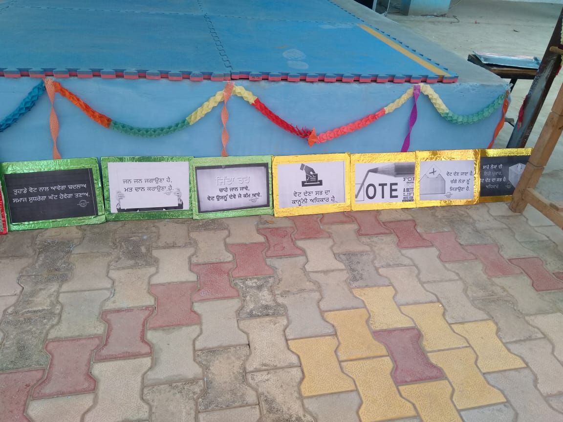 SVEEP awareness and Rally carried out by students of Senior Secondary School Purkhali, Ropar on the termination of 7 day NSS Camp