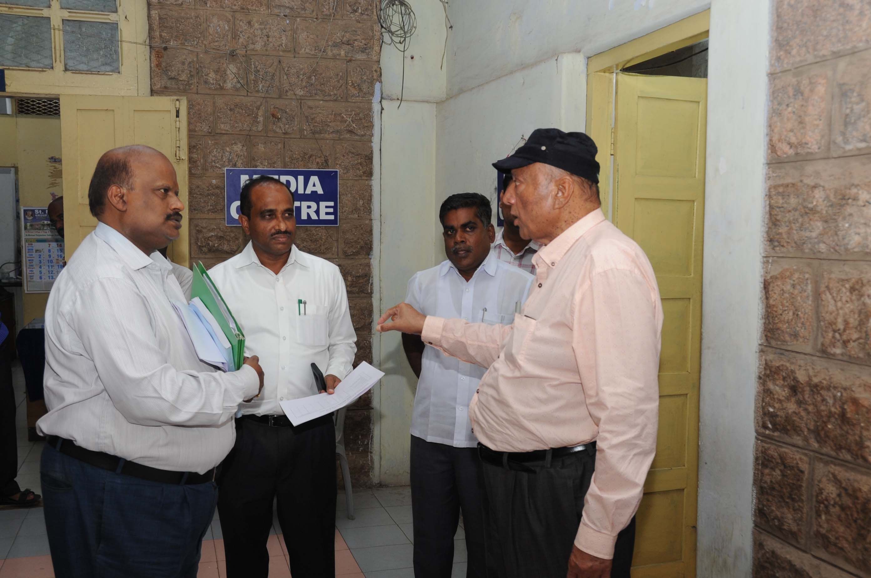 Madurai parliamentary general observer and District collector/Returning officer inspected the media centre  on Madurai north-collectorate campus at 04.04.2019.