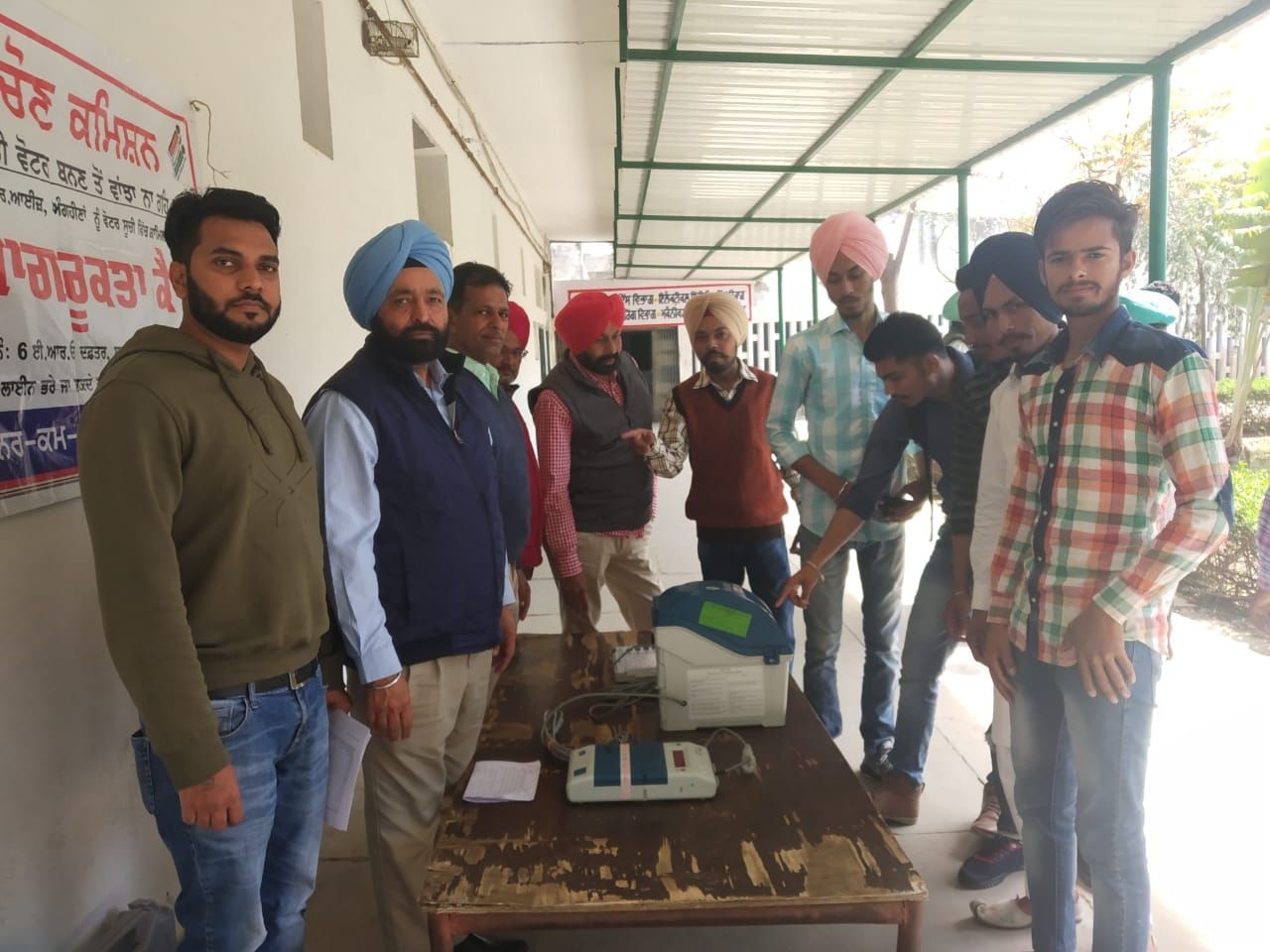 VVPAT awareness at government polytechnic college GTB Garh Tehsil Bagha Purana Distt Moga