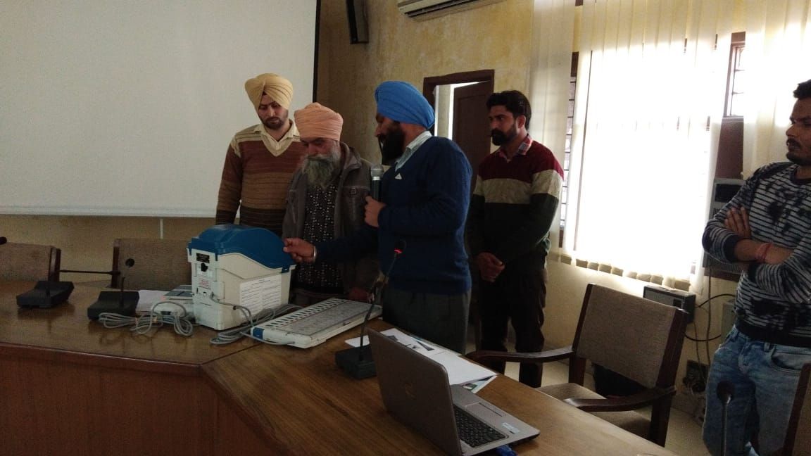 Sensitisation programme on EVMVVPAT,PWD APP,registration etc.with PWD voters.In this services of Braille expert as well as Sign Language Interpreter were also taken to address the respective needs.