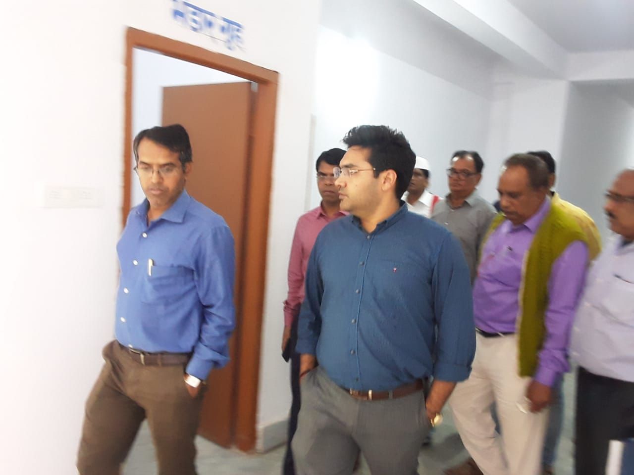 Deputy Commissioner Kuldeep Chaudhary and other officials inspected the under-construction Pakur block-cum-zone office regarding the accommodation of polling personnel and security forces. DEO PAKUR