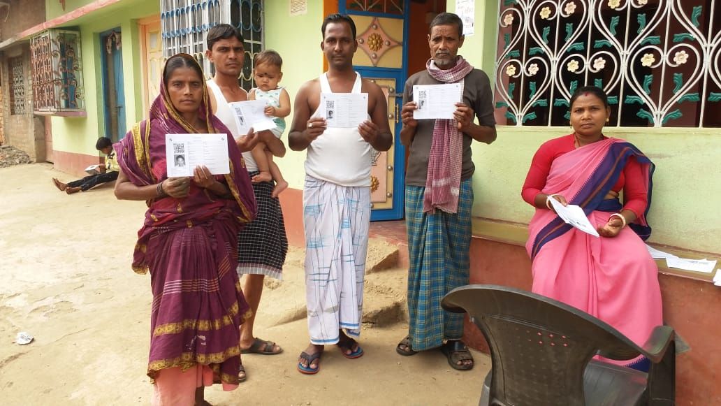 Distribution of voter slip among voters DEO PAKUR