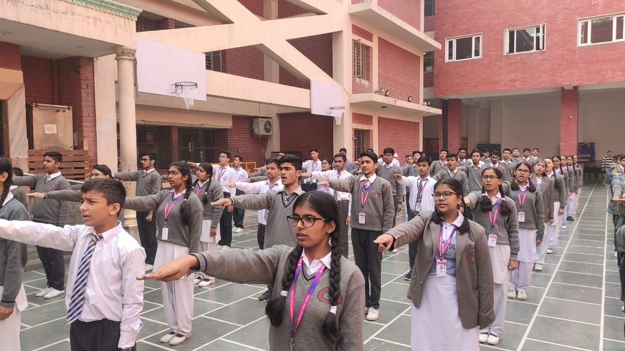 Pledge ceremony in the various schools for Voter Registration or Correction in the Voters list during Special Summary Revision 2020 at district South West, New Delhi
