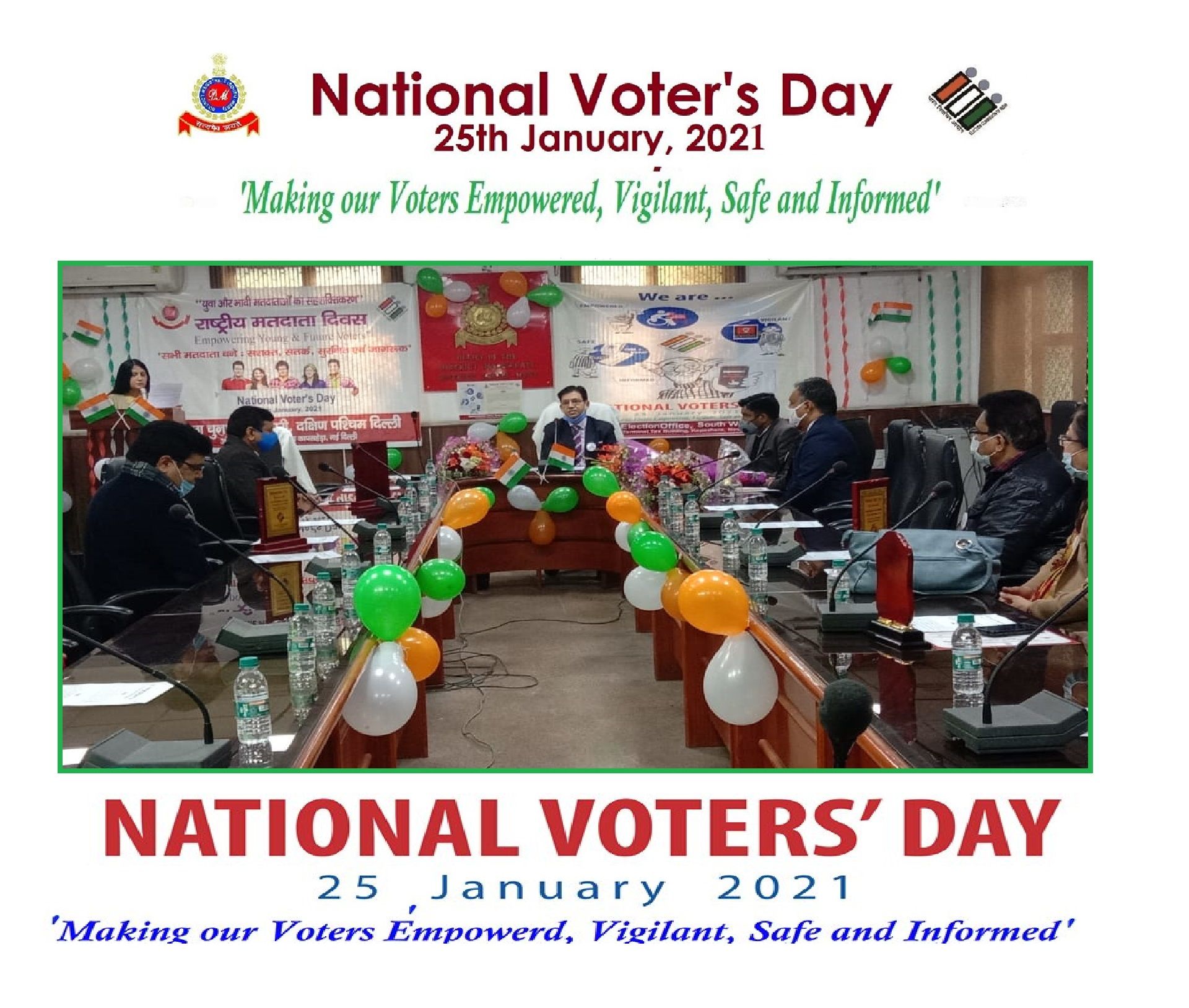National Voters' Day 2021 (District & AC Level Function) South West Delhi
