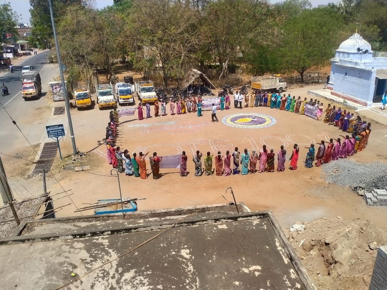 TNLA2021 - 92 Rasipuram - Voters Awareness Programme - Vennandur Block - On 15.03.2021