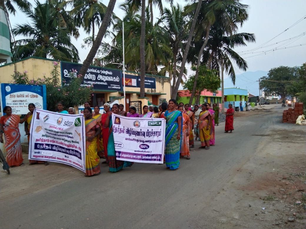 TNLA2021 - 93 Sendamangalam - Voters Awareness Programme - Palayapalayam Panchayat - On 18.03.2021