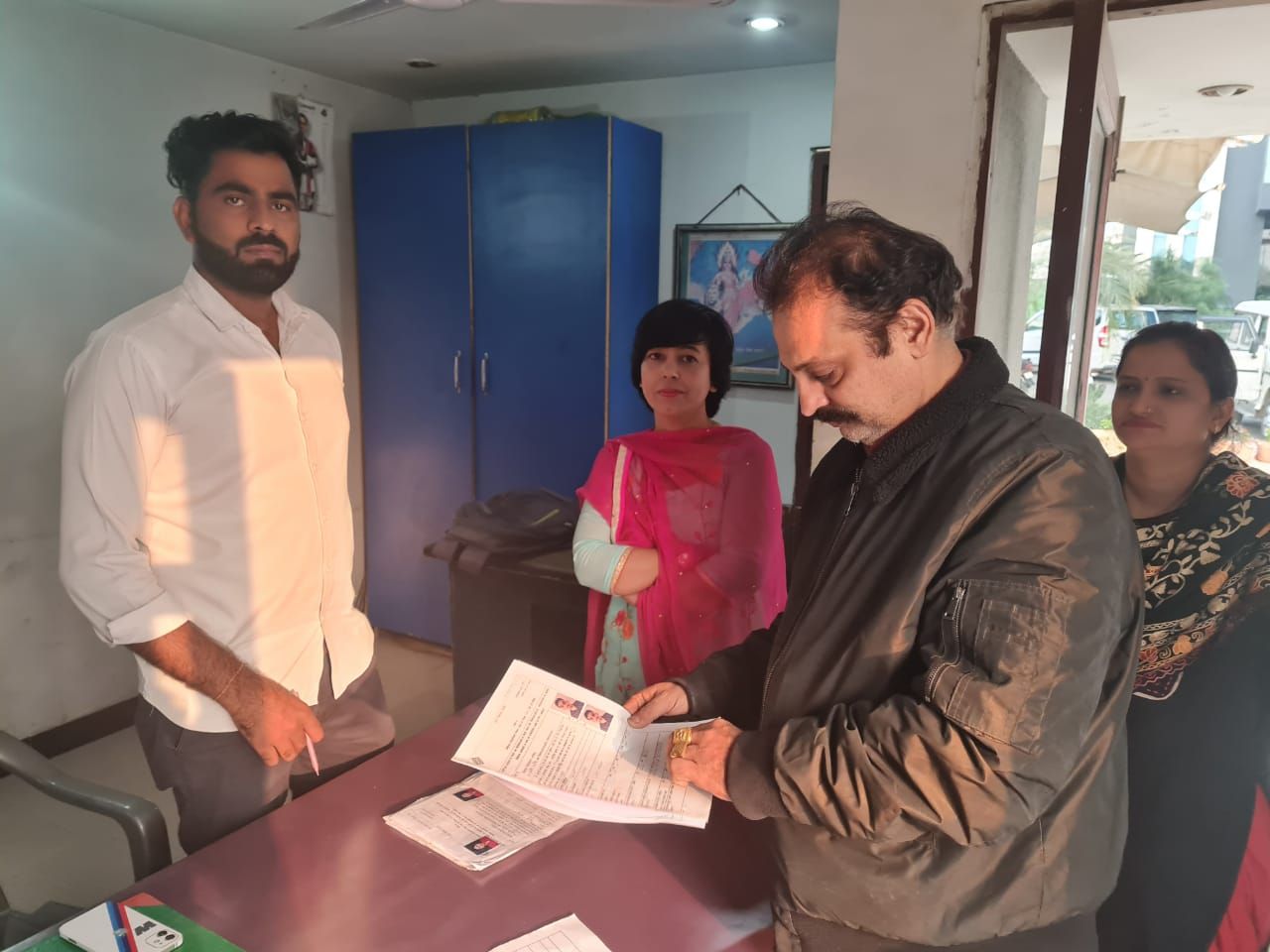 CEO Haryana staff inspecting the forms during Special Campaign Day Panpat.jpeg