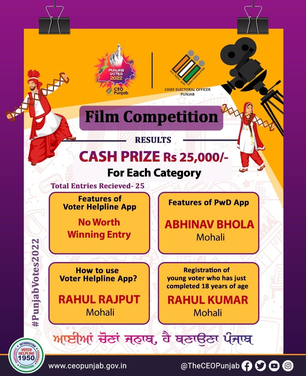 Result Declaration -Film and Poster Design Competition