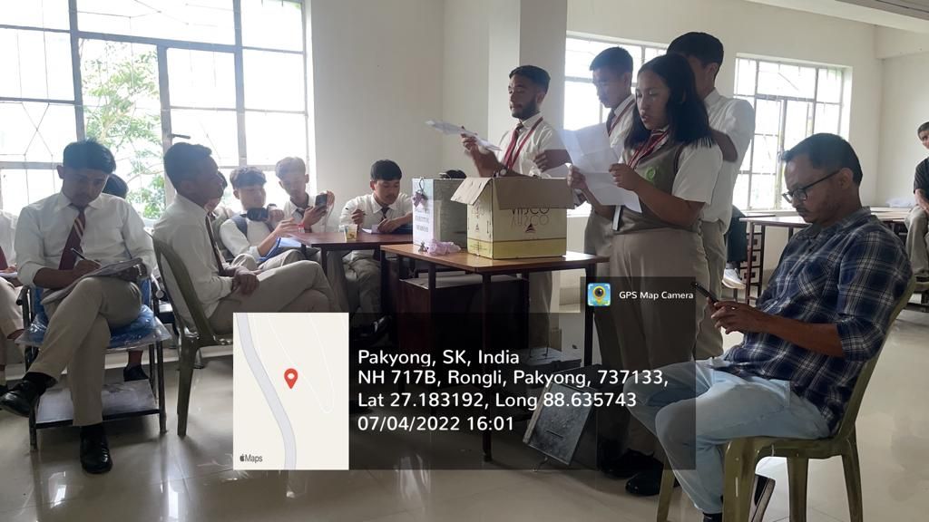 Mock Election organized by Sikkim Government College, Rhenock