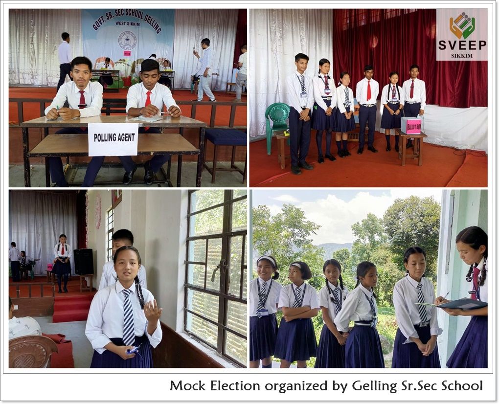 Mock Election organized by Government school under Soreng District