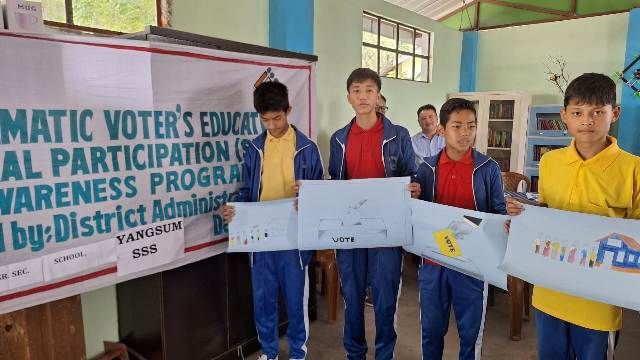 ELC poster making and slogan competition at Yanguam Sr. Sec. and Middle Gyalshing Sr. Sec. School under Gyalshing District.
