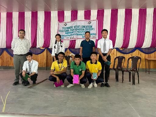Gyalshing District SVEEP Team conducted awareness programme at Uttarey Sr. Sec. school .