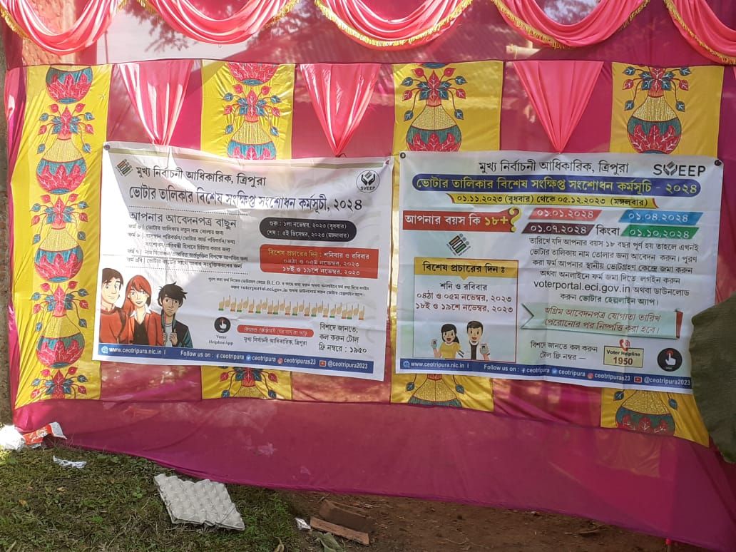 display of Awareness Poster/ Hoarding of SSR 2024 in Durga Puja Pandals and other places in Tripura