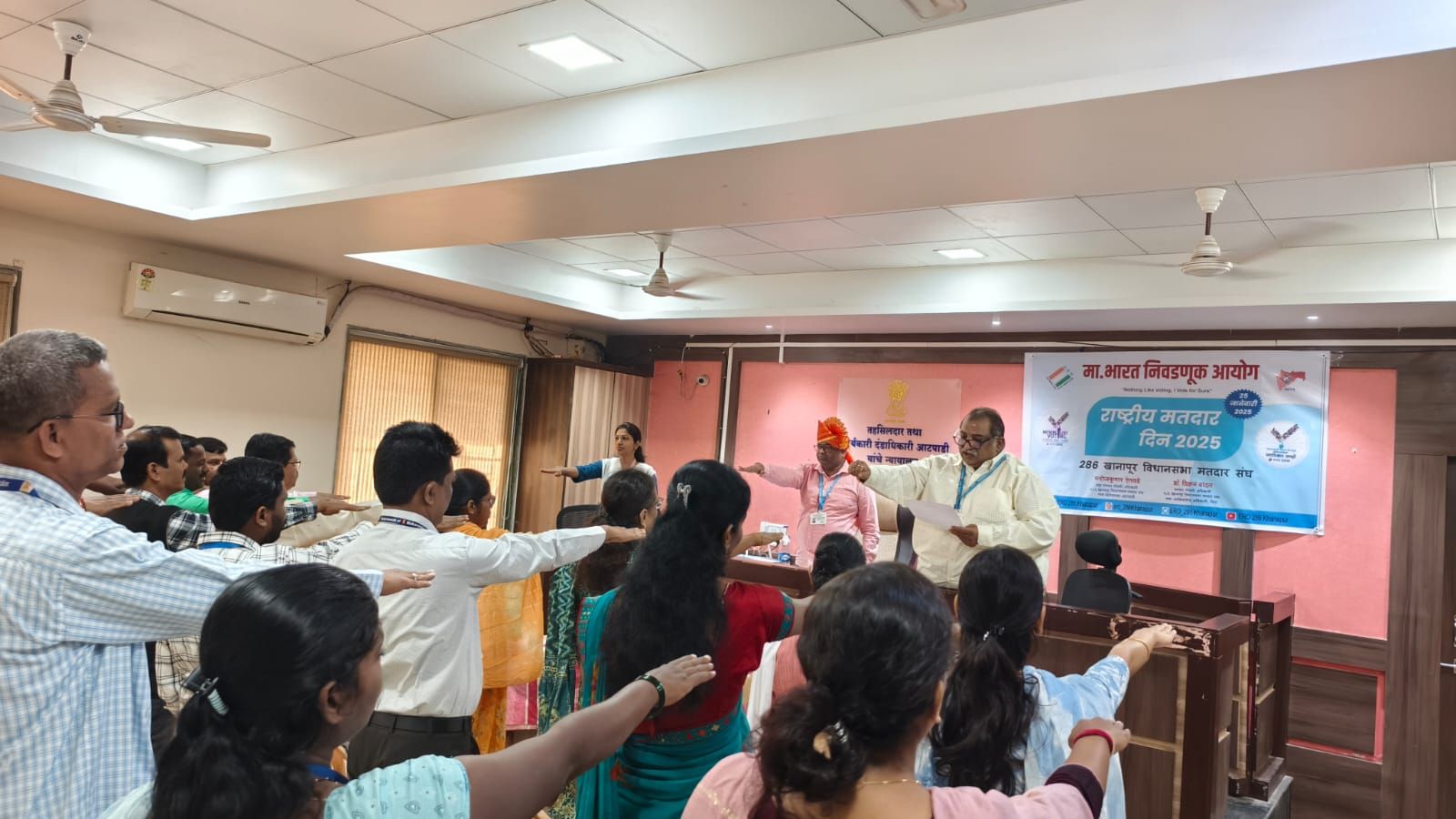 286-Khanapur AC Oath-taking program was celebrated on the occasion of National Voter's Day on 24th January, 2025
